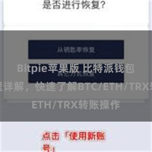 Bitpie苹果版 比特派钱包转账教程详解，快速了解BTC/ETH/TRX转账操作