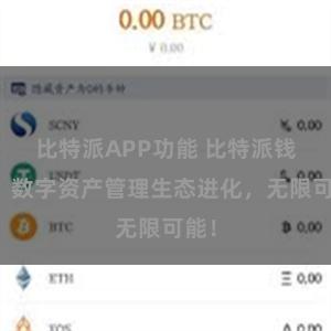 比特派APP功能 比特派钱包：数字资产管理生态进化，无限可能！