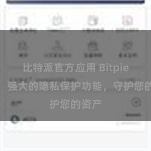 比特派官方应用 Bitpie钱包：强大的隐私保护功能，守护您的资产