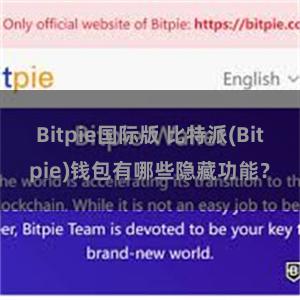 Bitpie国际版 比特派(Bitpie)钱包有哪些隐藏功能？