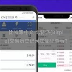 比特派中文 比特派(Bitpie)交易历史记录在哪里查看？