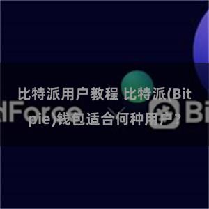 比特派用户教程 比特派(Bitpie)钱包适合何种用户？