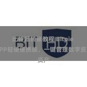 比特派转账教程 Bitpie APP轻便便携版，一键管理数字资产
