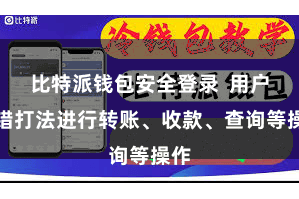 比特派钱包安全登录  用户不错打法进行转账、收款、查询等操作